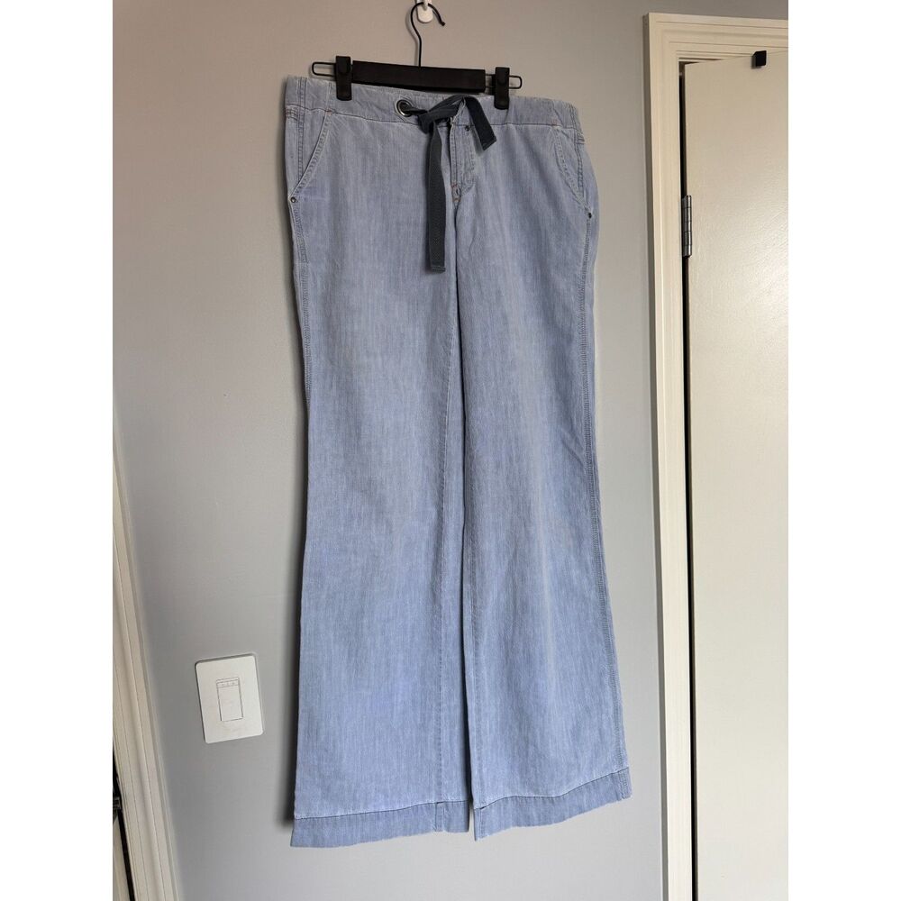 Diesel wide leg low rise light wash jeans embroidered/tie waist detail y2k sz 30